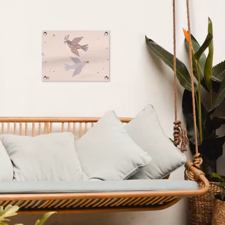 Tuinposter - Vogel - Bessen - Natuur - Modern - Beige — 5