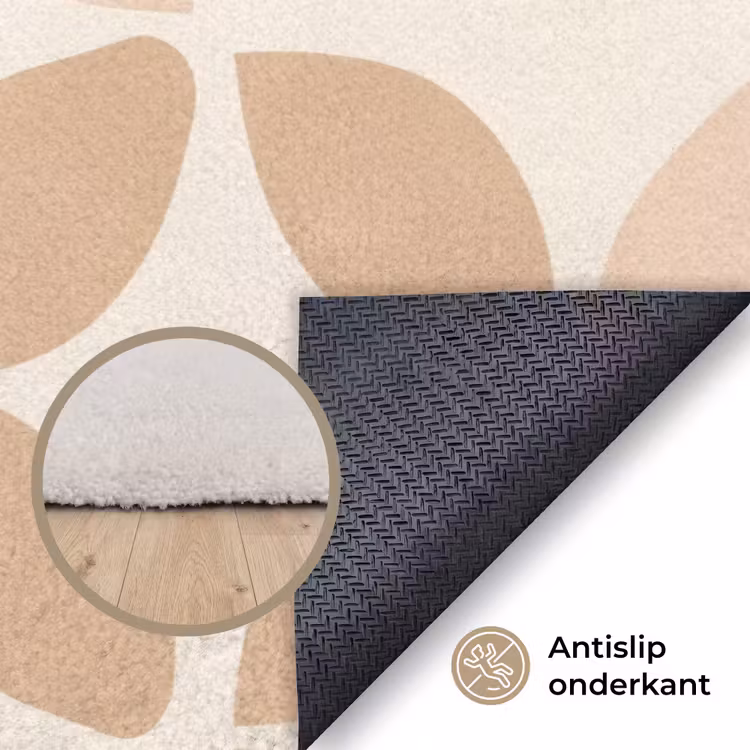 Vloerkleed - Beige - Bladeren - Minimalistisch - Patroon — 3