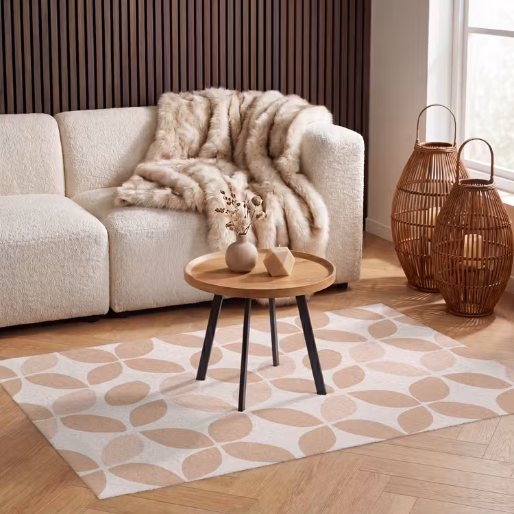 Vloerkleed - Beige - Bladeren - Minimalistisch - Patroon — 4