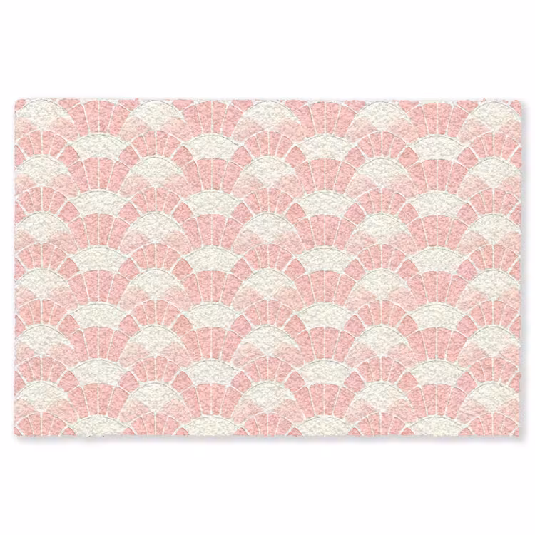 Vloerkleed - Roze - Waaiers - Mozaïek - Patroon — 1