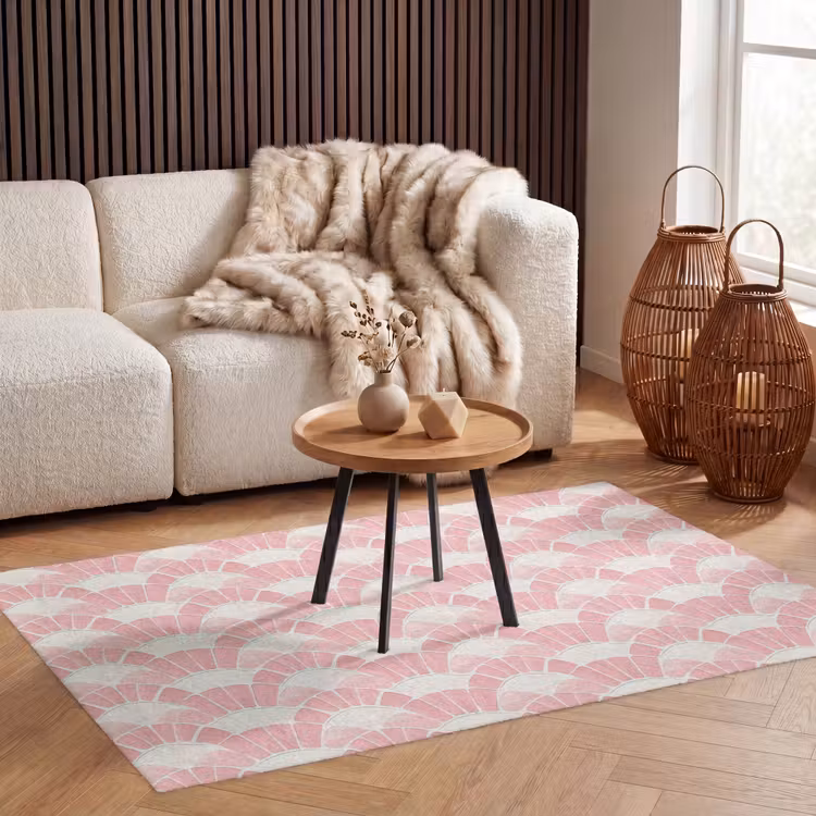 Vloerkleed - Roze - Waaiers - Mozaïek - Patroon — 4