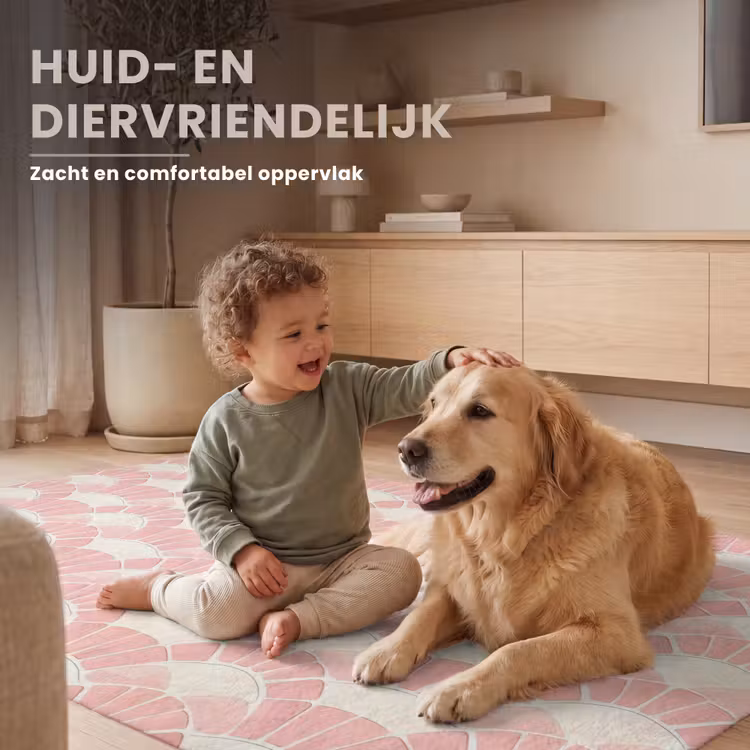 Vloerkleed - Roze - Waaiers - Mozaïek - Patroon — 6