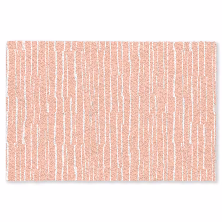 Vloerkleed - Zalmroze - Strepen - Handgetekend - Patroon — 1