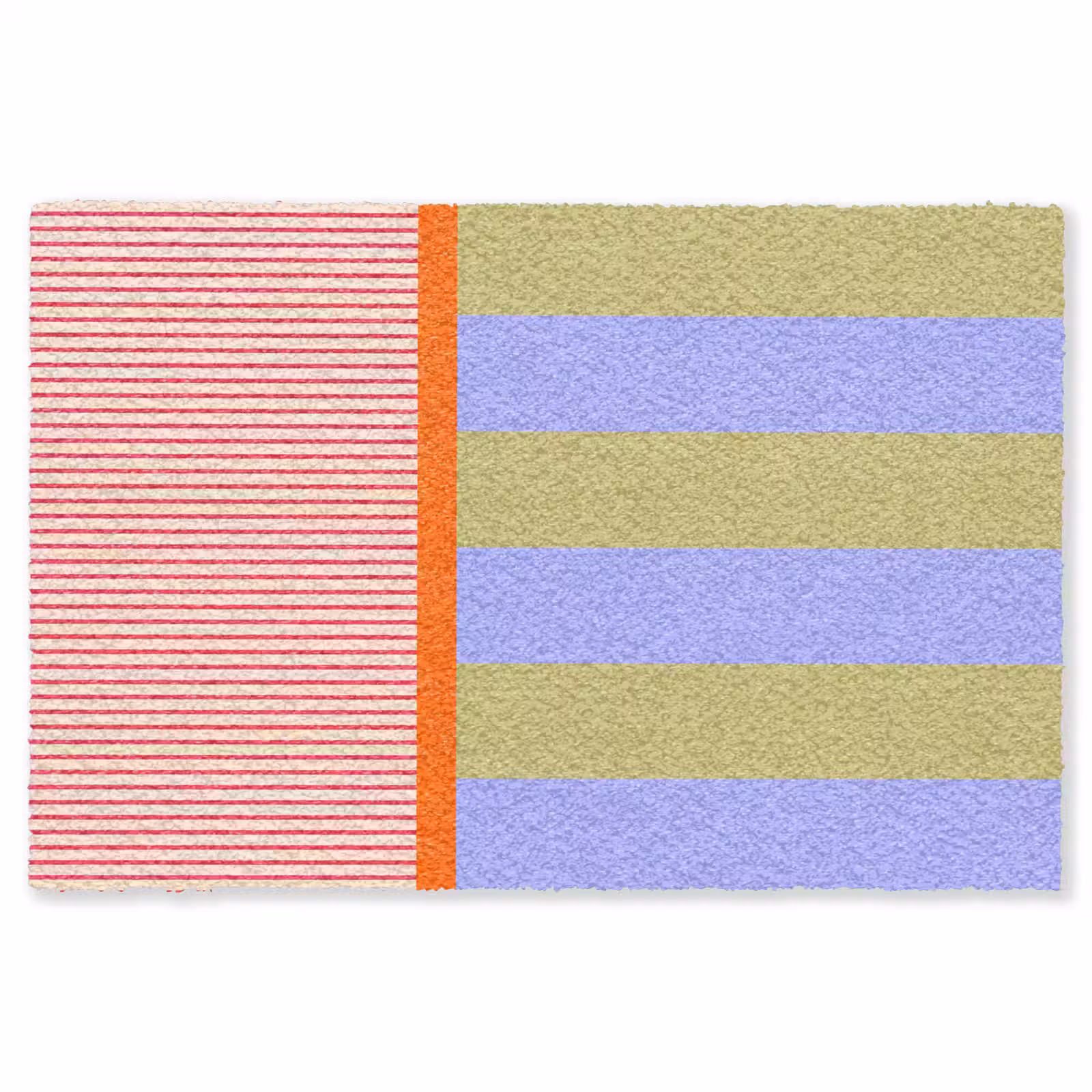 Vloerkleed - Abstract - Geometrie - Strepen - Blokken - Rood — 1
