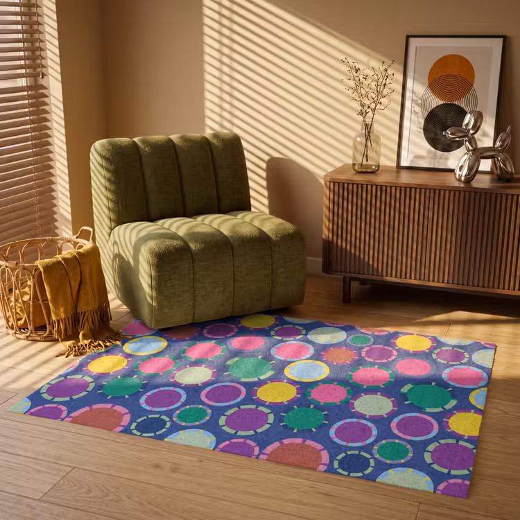 Vloerkleed - Patroon - Cirkels - Abstract - Kleurrijk — 2