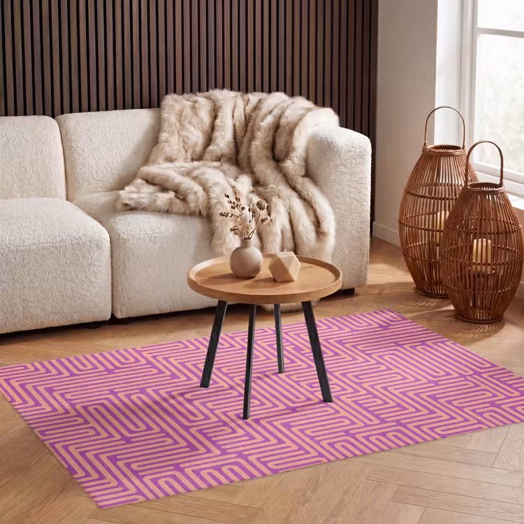 Vloerkleed - Patroon - Lijnen - Abstract - Modern - Paars — 4