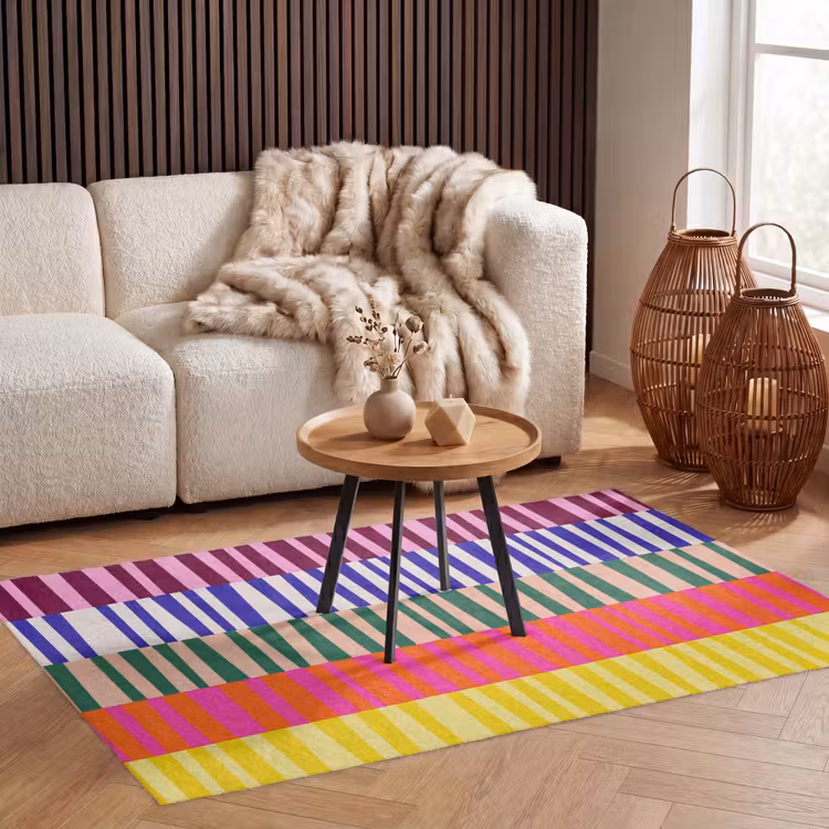 Vloerkleed - Patroon - Strepen - Abstract - Modern - Kleurrijk — 4