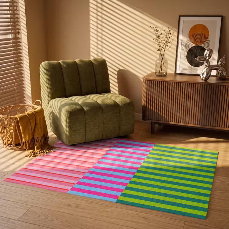 Vloerkleed - Patroon - Strepen - Modern - Abstract - Kleurrijk — 2