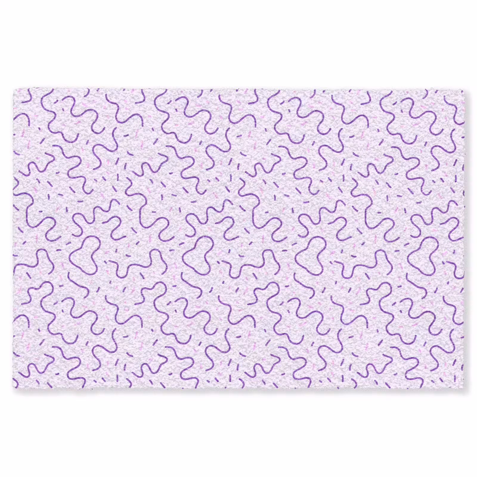 Vloerkleed - Paars - Abstract - Memphis - Retro - Spikkels - Patroon — 1