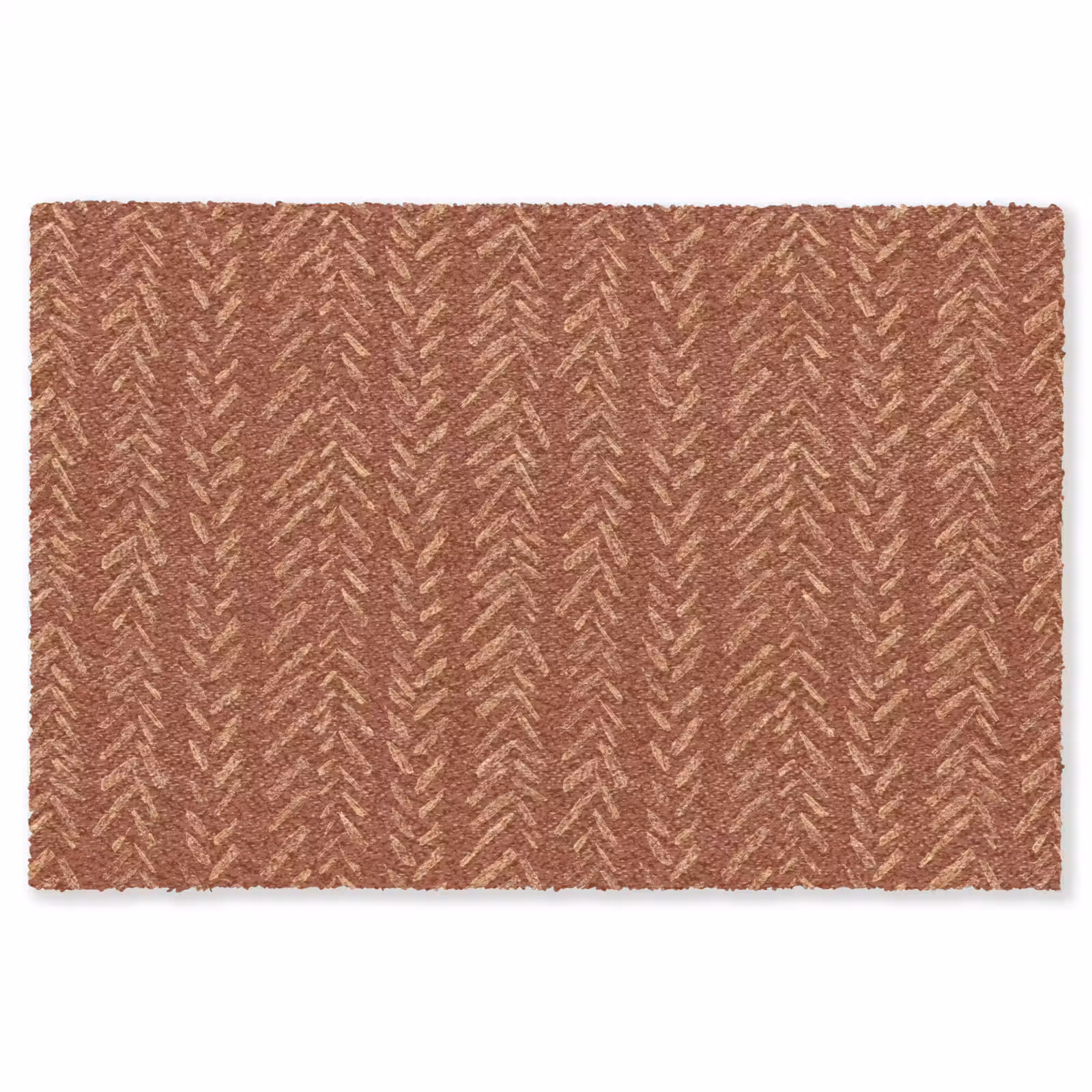 Vloerkleed - Terracotta - Visgraat - Ambachtelijk - Patroon — 1