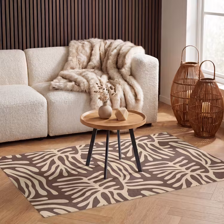 Vloerkleed - Bruin - Koraal - Expressief - Patroon — 4