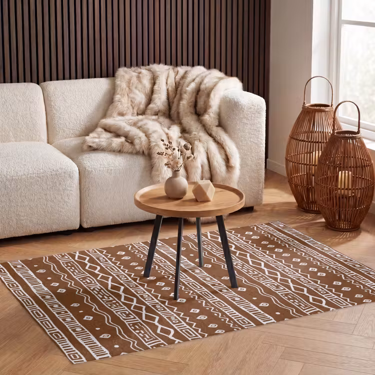Vloerkleed - Chocoladebruin - Etnisch - Tribaal - Patroon — 4