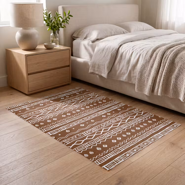 Vloerkleed - Chocoladebruin - Etnisch - Tribaal - Patroon — 5