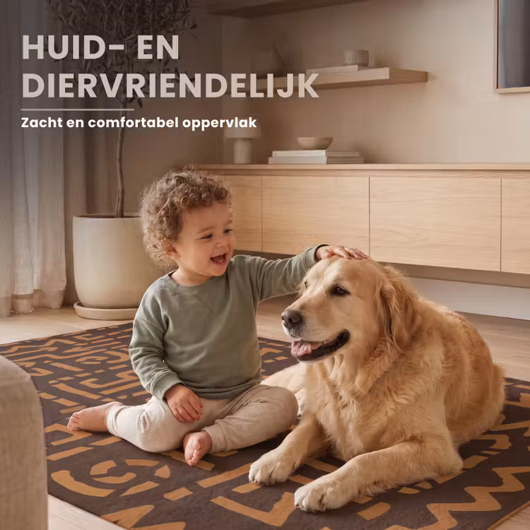 Vloerkleed - Chocoladebruin - Etnisch - Tribaal - Symbolen — 6