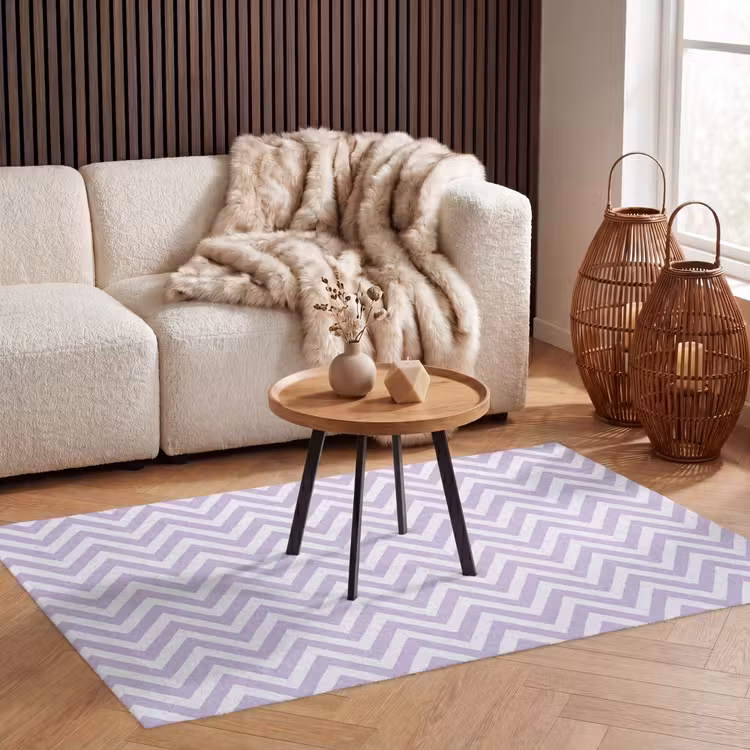 Vloerkleed - Lila - Geometrisch - Chevron - Zigzag - Patroon — 4