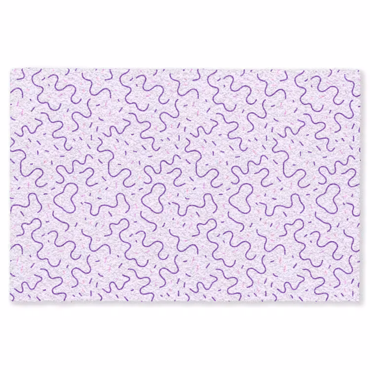 Vloerkleed - Paars - Abstract - Memphis - Retro - Spikkels - Patroon — 1