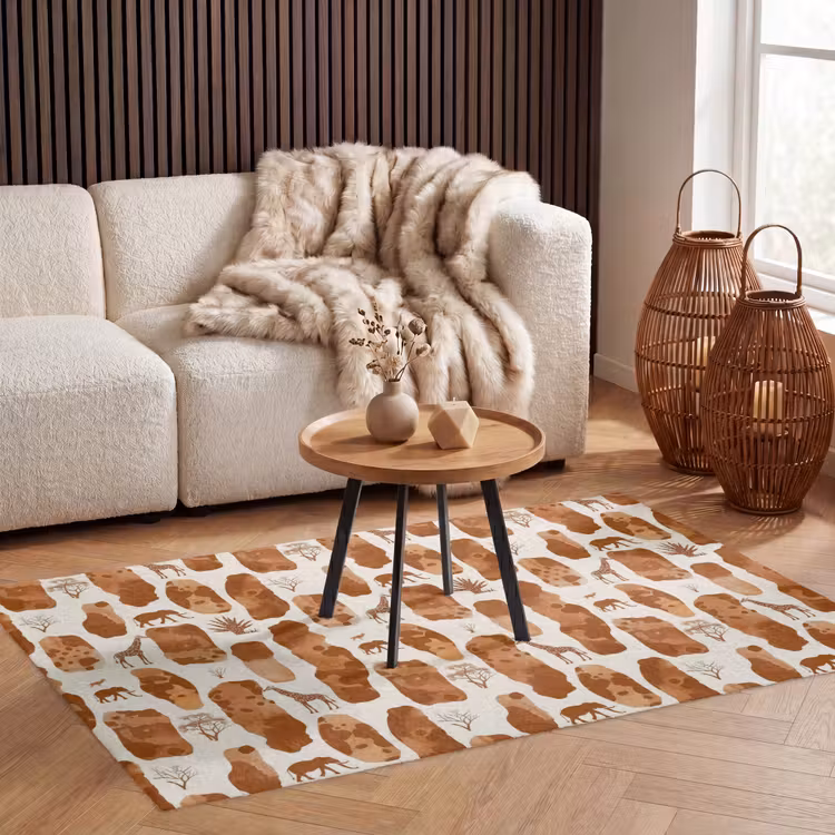 Vloerkleed - Terracotta - Safari - Dieren - Patroon — 4