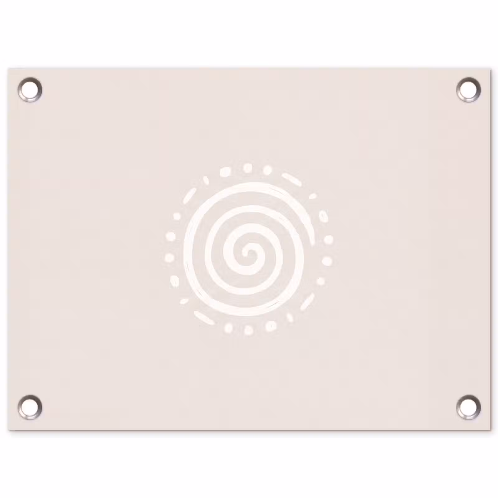 Tuinposter - Symbool - Spiraal - Abstract - Minimalistisch - Beige — 1