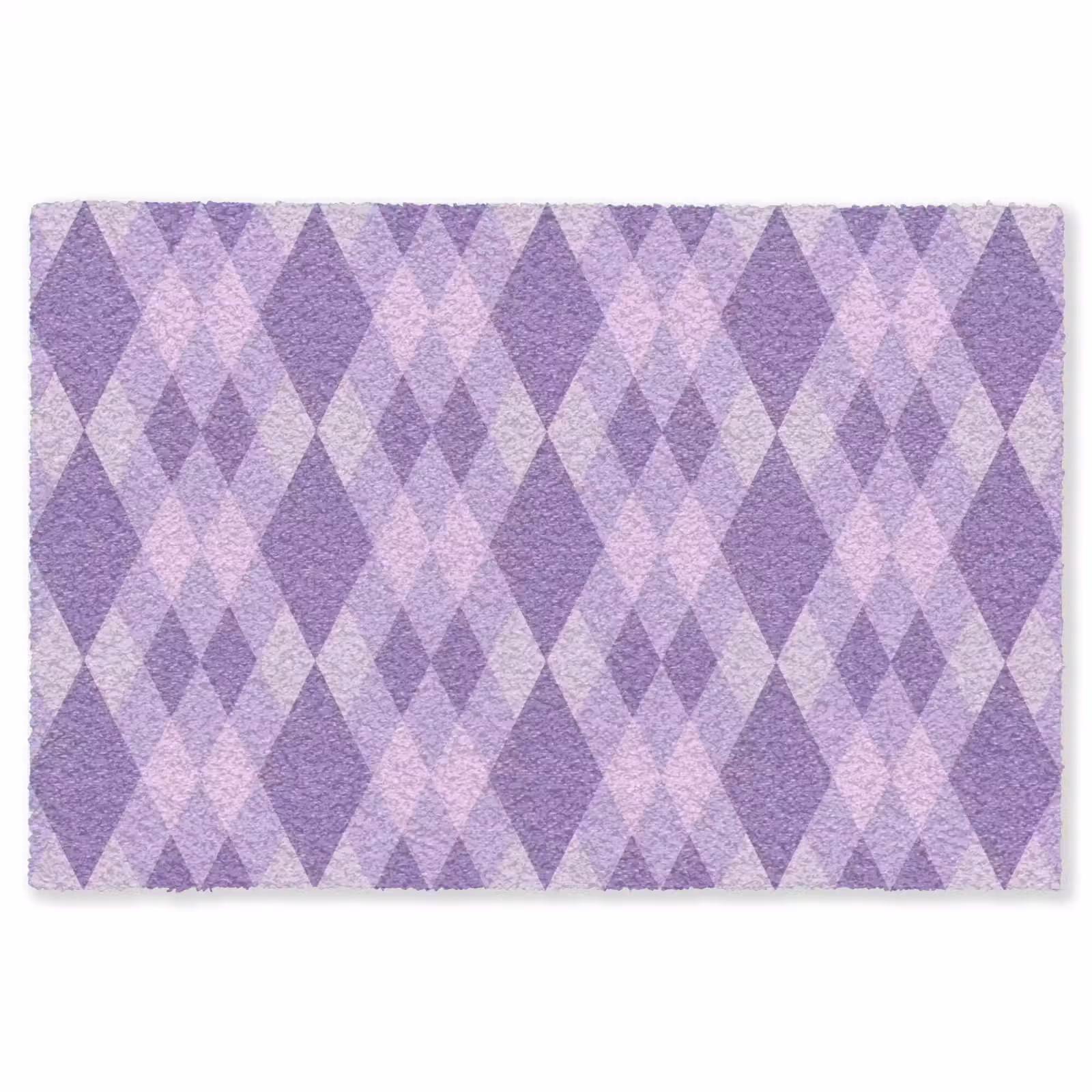 Vloerkleed - Paars - Geometrisch - Ruiten - Argyle - Patroon — 1