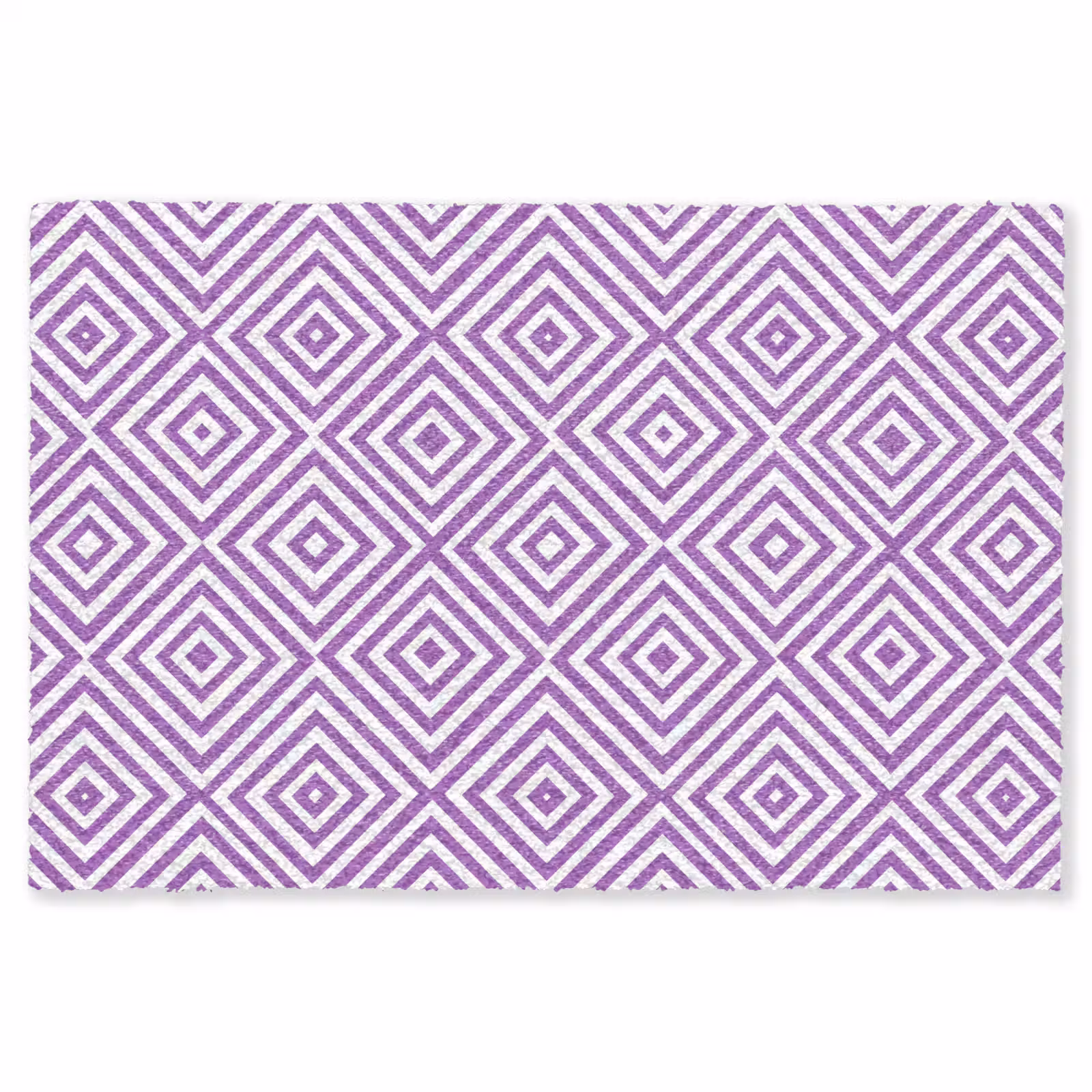 Vloerkleed - Paars - Geometrisch - Ruiten - Concentrisch - Patroon — 1