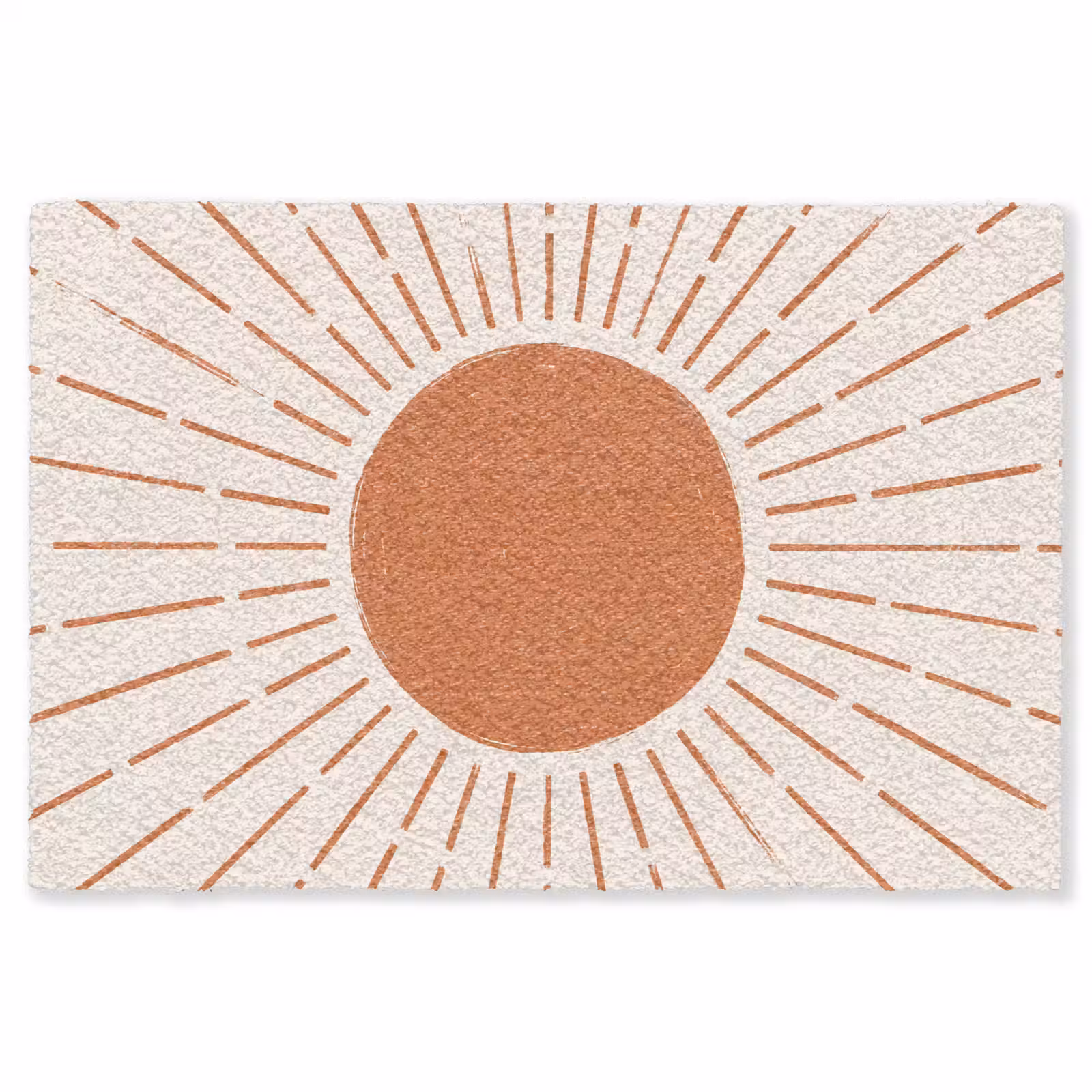 Vloerkleed - Zon - Stralen - Abstract - Terracotta - Modern — 1