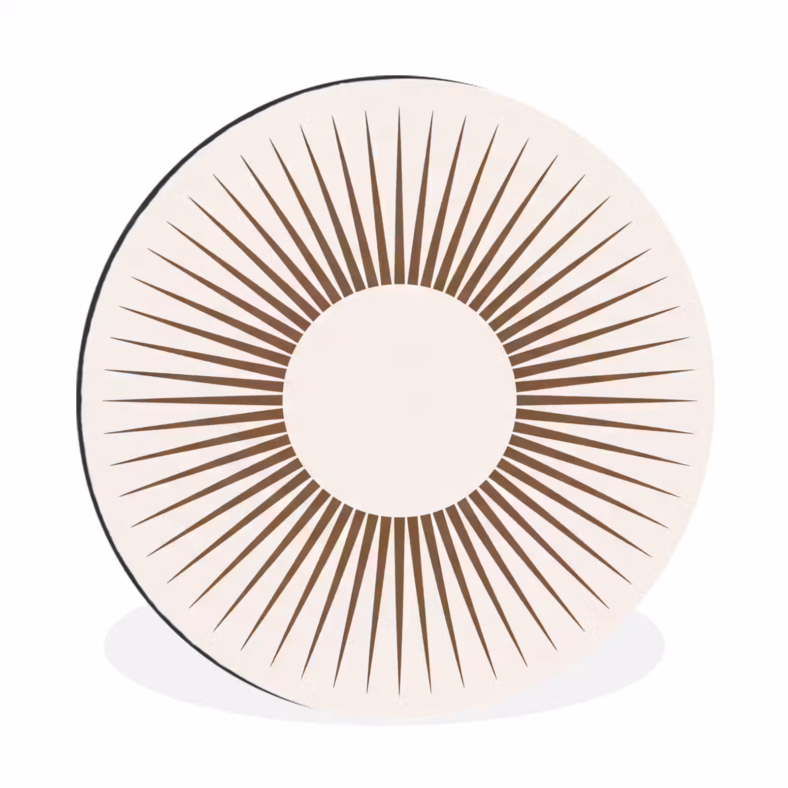 Wandcirkel - Aluminium - Abstract - Zon - Symbool - Modern - Beige — 1