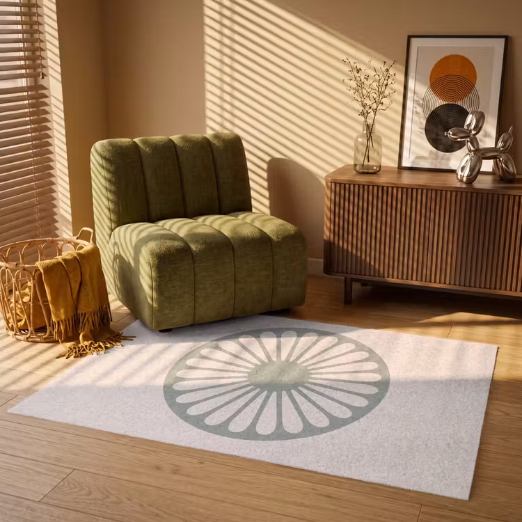 Vloerkleed - Abstract - Patroon - Radiaal - Modern - Groen — 2
