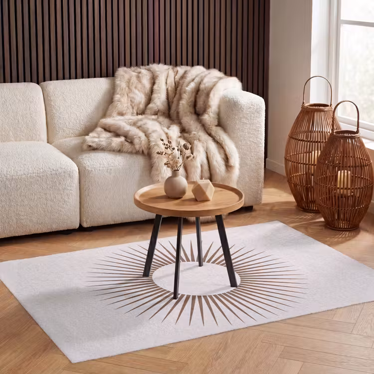 Vloerkleed - Abstract - Zon - Symbool - Modern - Beige — 4