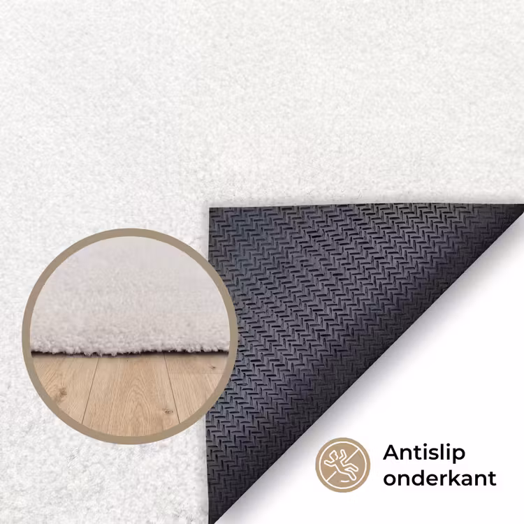 Vloerkleed - Krans - Bladeren - Natuur - Minimalistisch - Grijs — 3
