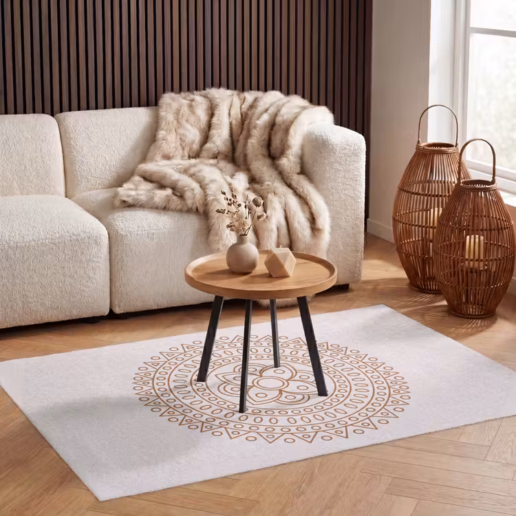 Vloerkleed - Mandala - Geometrisch - Abstract - Oosters - Bruin — 4