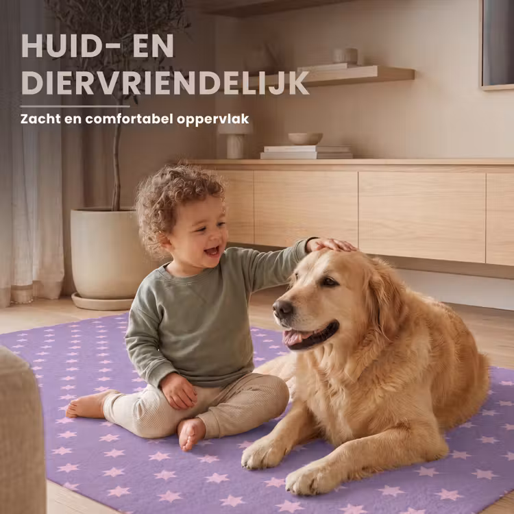 Vloerkleed - Paars - Roze - Sterren - Geometrisch - Patroon — 6
