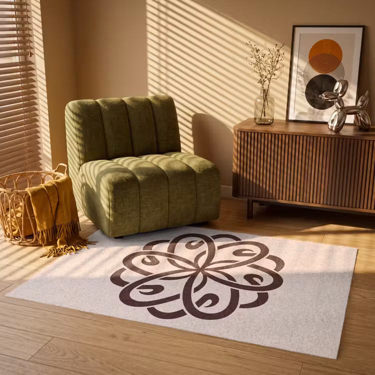 Vloerkleed - Patroon - Knoop - Abstract - Modern - Bruin — 2