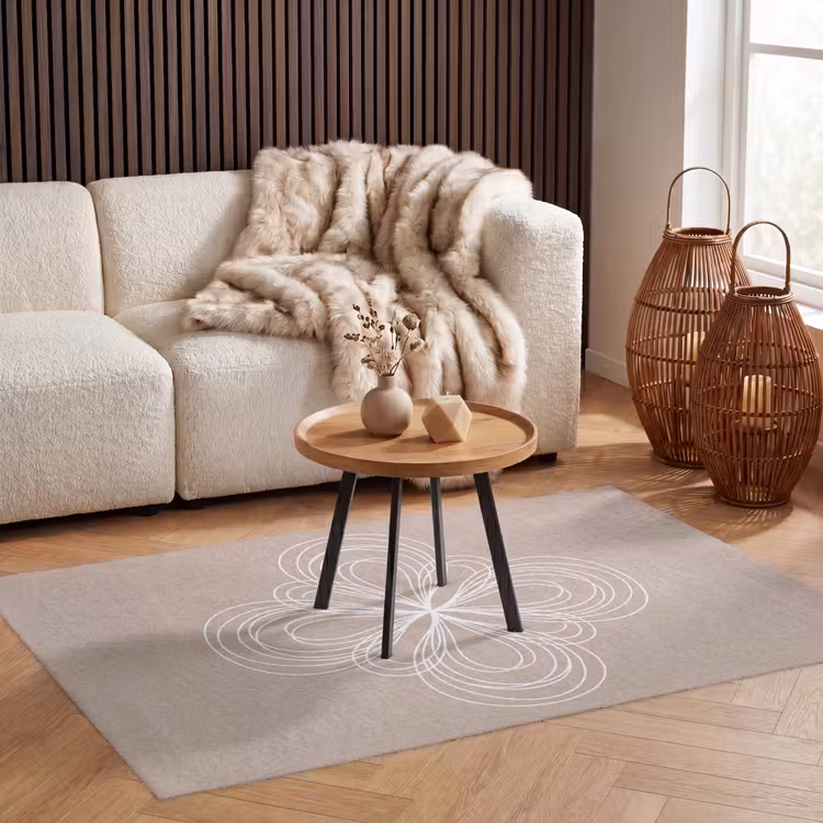 Vloerkleed - Patroon - Lijnen - Abstract - Minimalistisch - Beige — 4