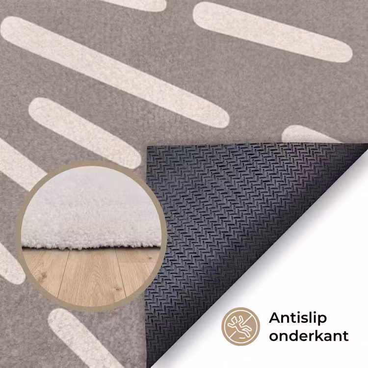 Vloerkleed - Patroon - Stralen - Abstract - Modern - Grijs — 3