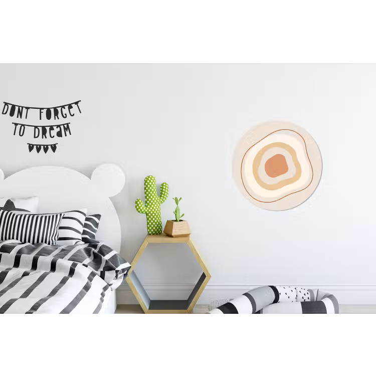 Wandcirkel - Aluminium - Abstract - Organisch - Modern - Beige - Kunst — 5