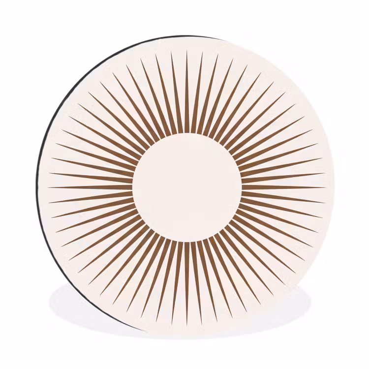 Wandcirkel - Aluminium - Abstract - Zon - Symbool - Modern - Beige — 1