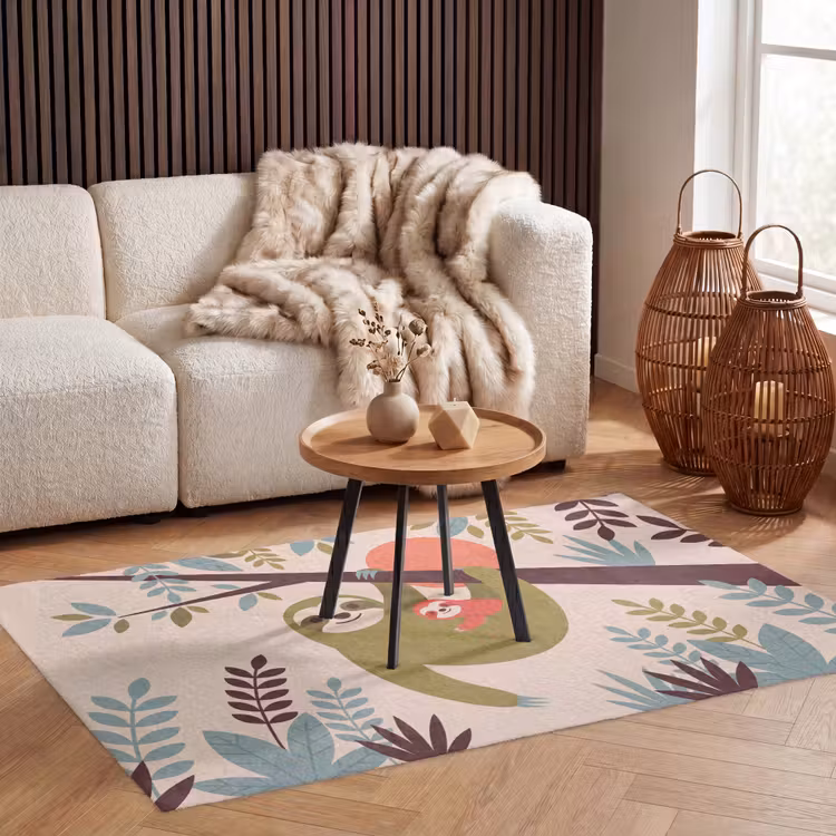 Vloerkleed - Dieren - Moeder - Baby - Natuur - Groen — 4