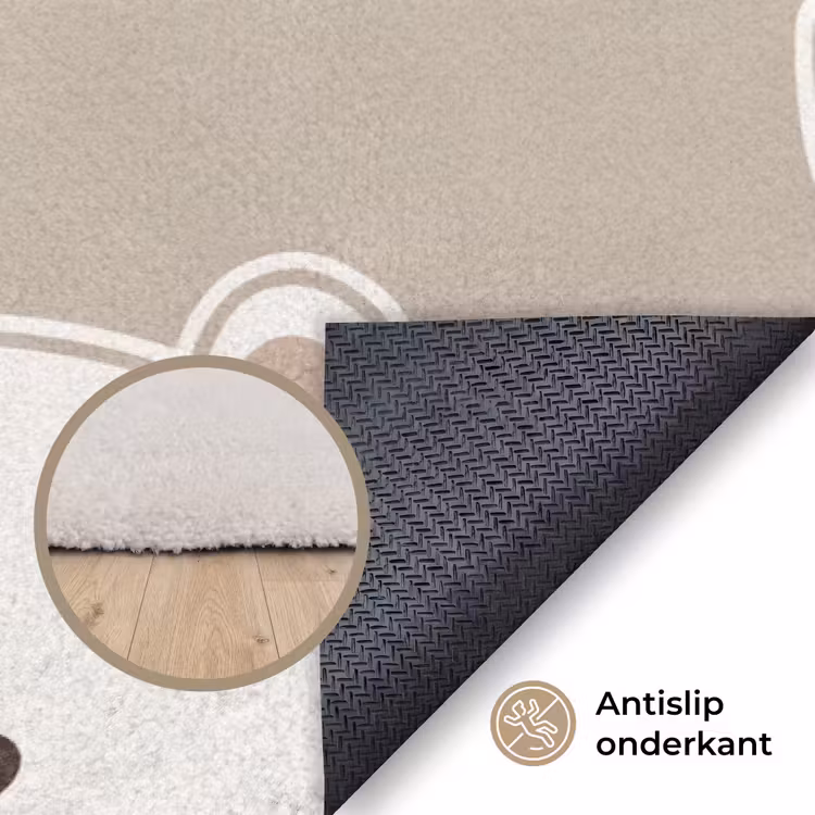 Vloerkleed - Dieren - Patroon - Illustratie - Modern - Beige — 3