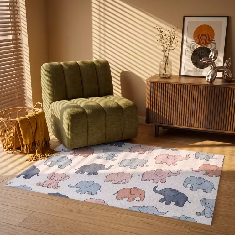 Vloerkleed - Dieren - Patroon - Kinderkamer - Pastel - Speels — 2