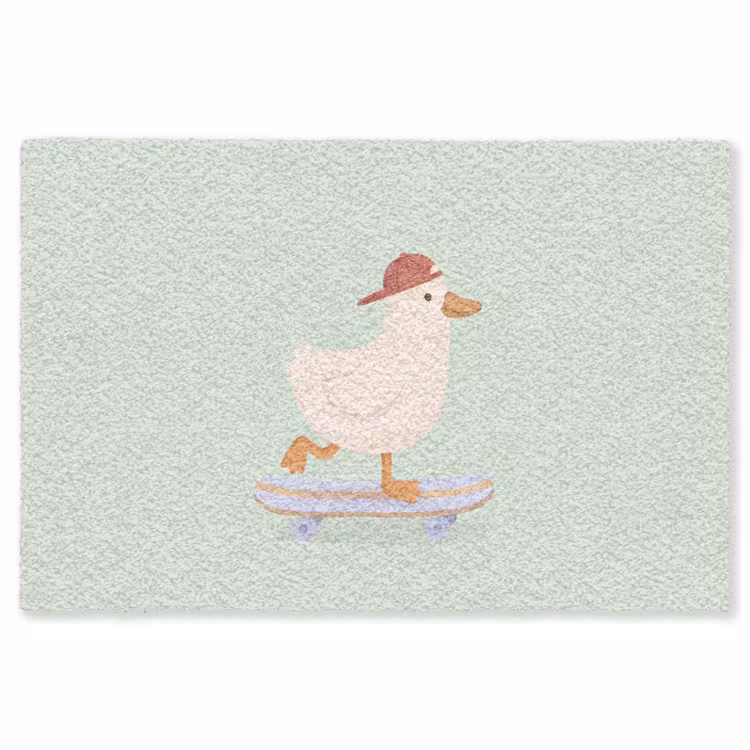 Vloerkleed - Vogel - Skateboard - Dieren - Cartoon - Speels — 1