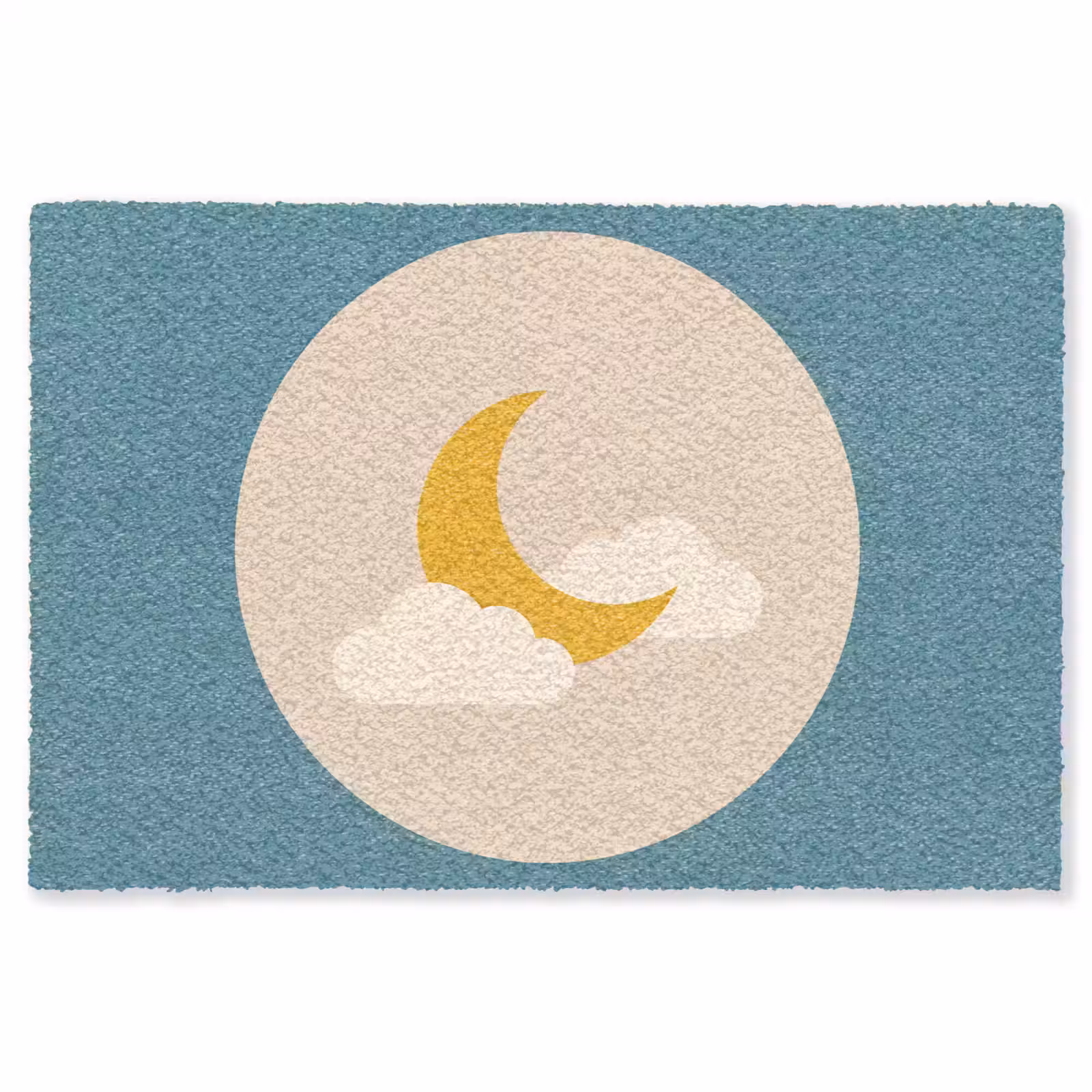 Vloerkleed - Maan - Wolken - Natuur - Abstract - Geel — 1