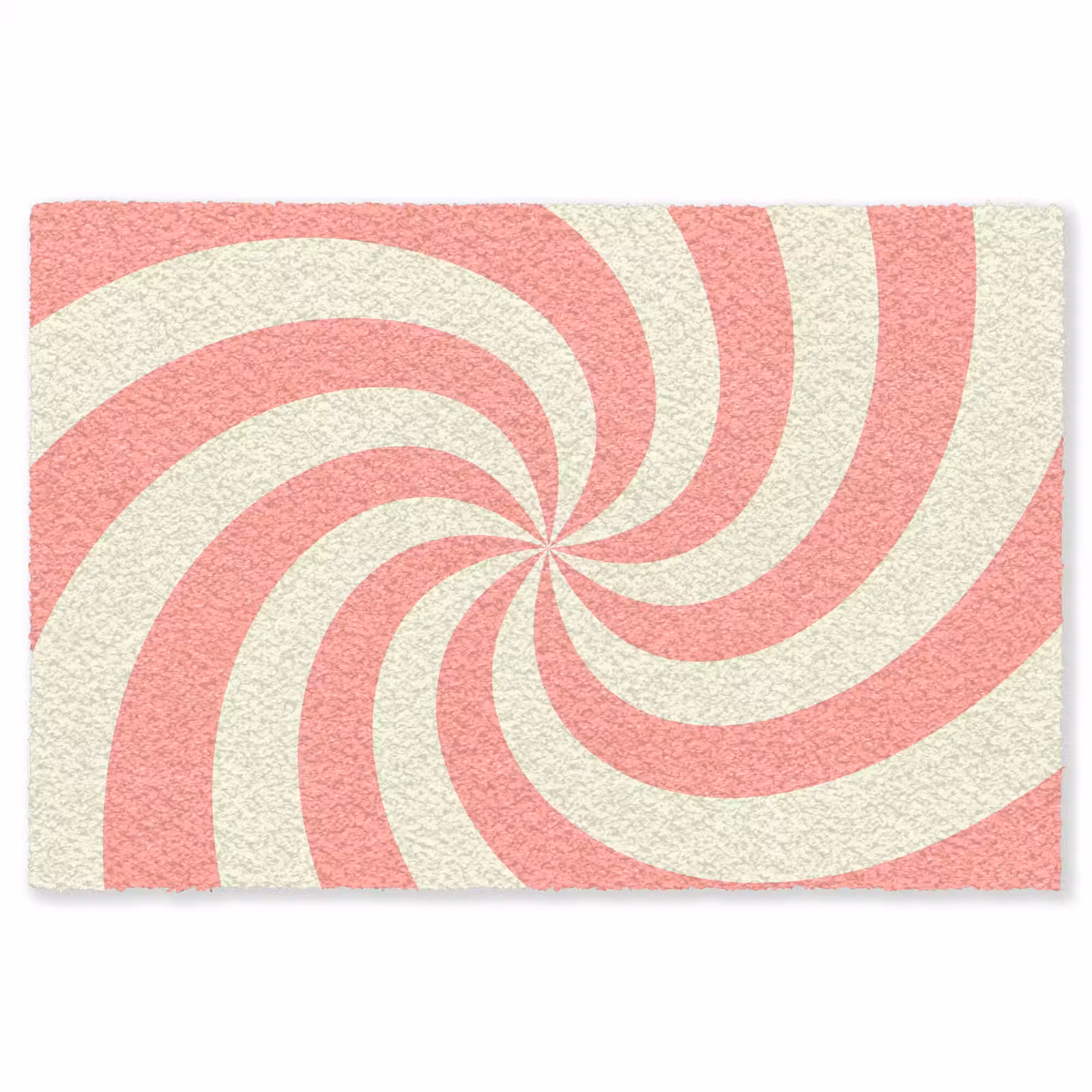 Vloerkleed - Spiraal - Patroon - Abstract - Roze - Beige — 1