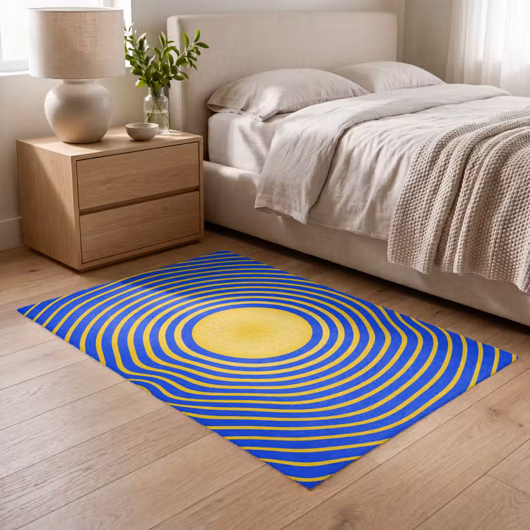 Vloerkleed - Abstract patroon - Blauw — 5