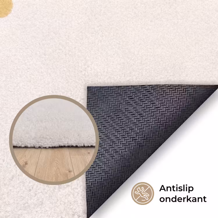 Vloerkleed - Planeet - Ringen - Ruimte - Illustratie - Beige — 3