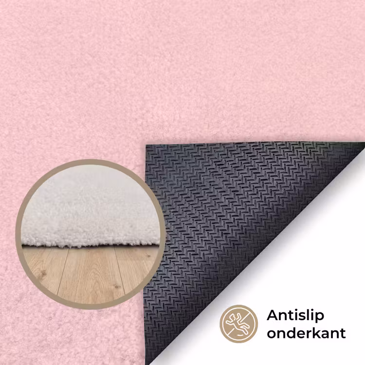 Vloerkleed - Smiley - Geel - Roze - Symbool - Minimalistisch — 3