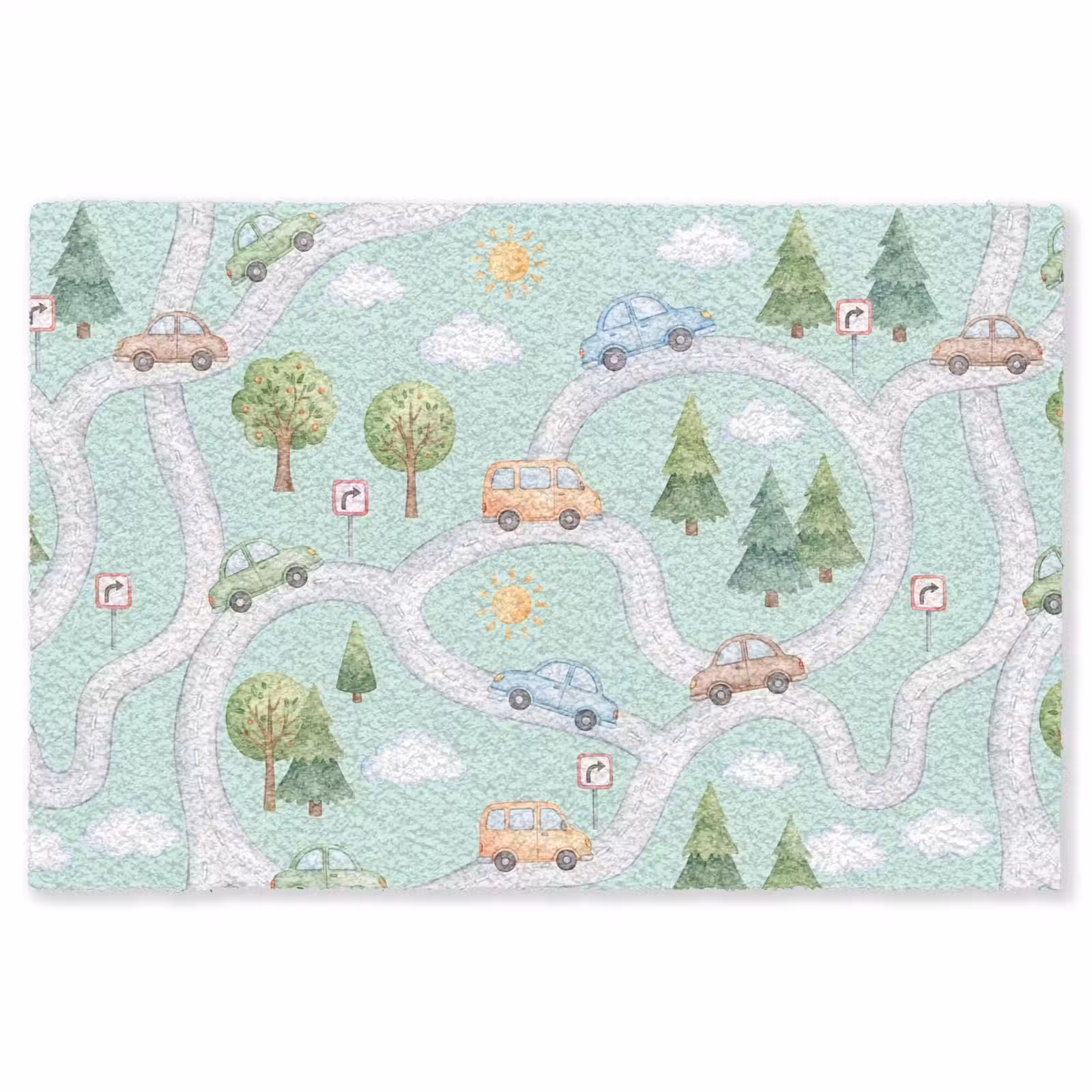 Vloerkleed - Auto - Weg - Patroon — 1