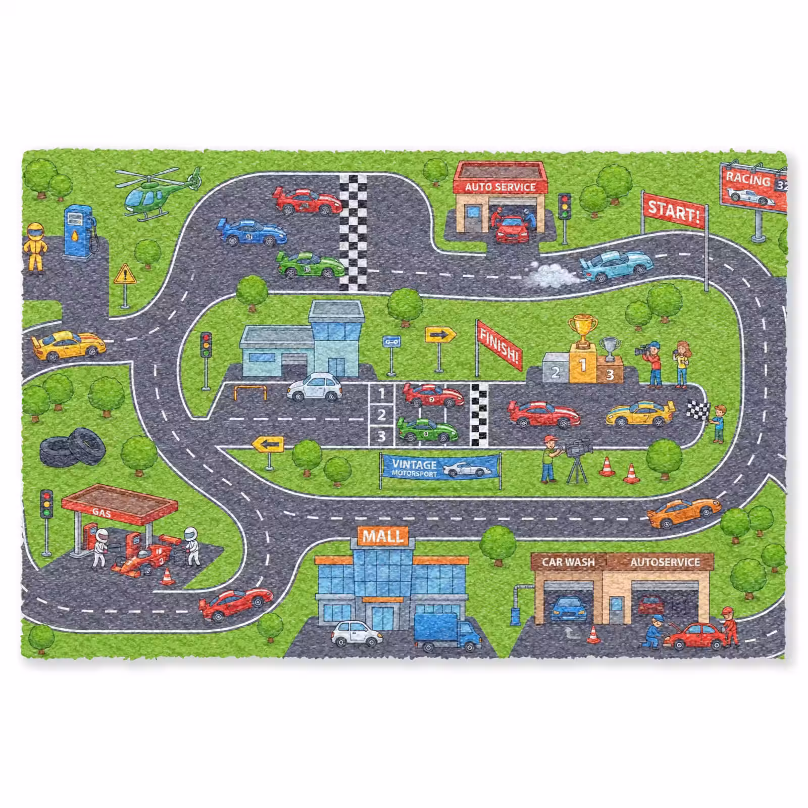 Vloerkleed - Circuit - Auto - Cartoon — 1