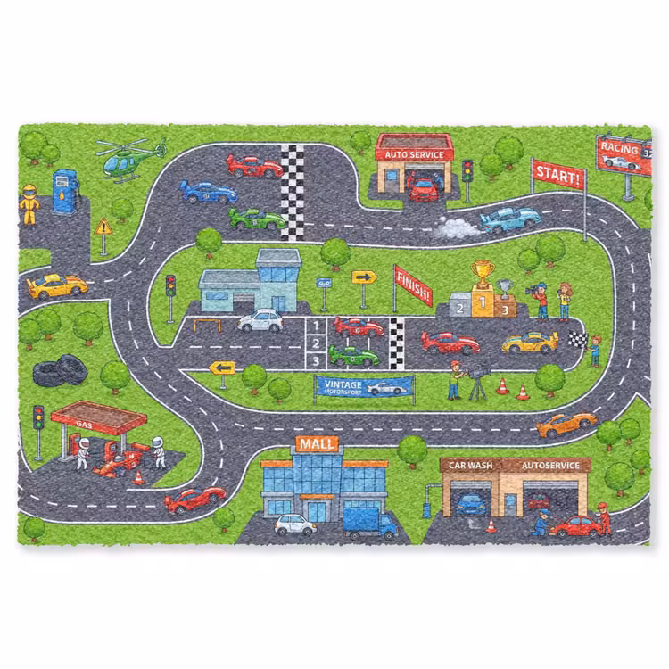 Vloerkleed - Circuit - Auto - Cartoon — 1
