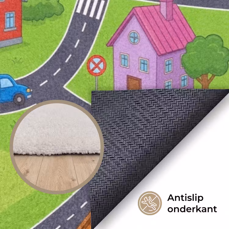 Vloerkleed - Dorp - Wegen - Huizen — 3