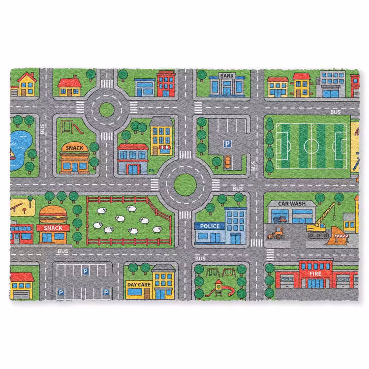 Vloerkleed - Gebouwen - Straten - Kinderlijk — 1